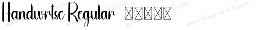 Handwrtsc Regular字体转换